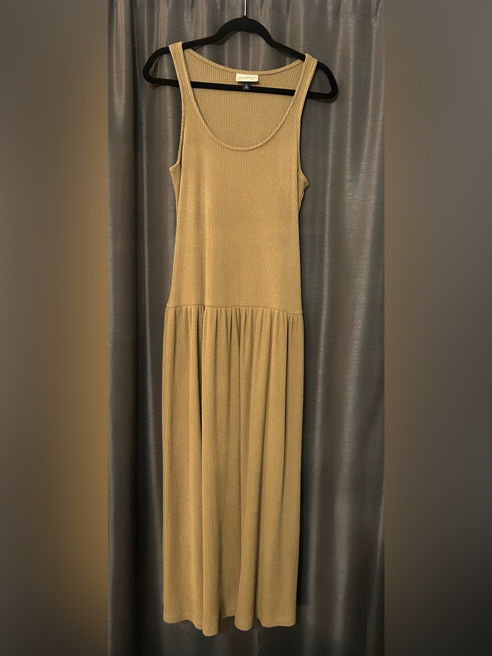 Universal Thread Sleeveless Ribbed Maxi Dress in Camel/Tan